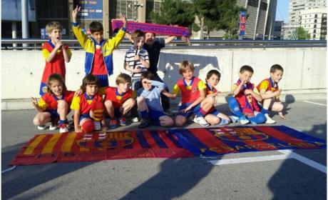 Nens de hoquei a Can Barça